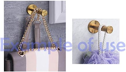 Golden Brushed Stainless Steel Wall Hook Set 4-Piece
