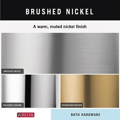 Delta SpotShield Double Towel Hook Brushed Nickel Durable Easy to Install