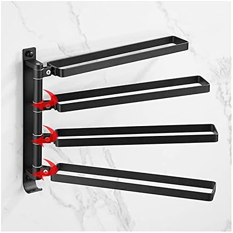 ALDEPO 4-Arm Swivel Towel Bar Aluminum Towel Rail