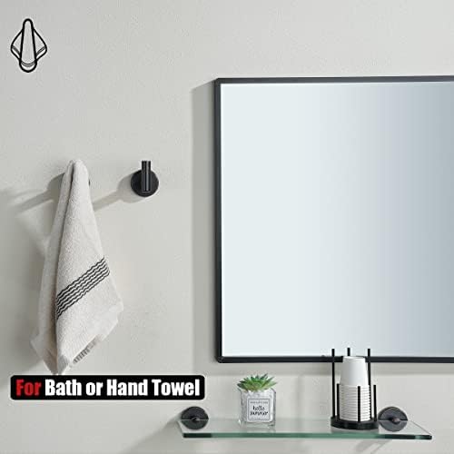 Sturdy 304 Stainless Steel Towel Hook with Oil Rubbed Bronze Finish Pack of 4 for Bathroom Kitchen Garage and More