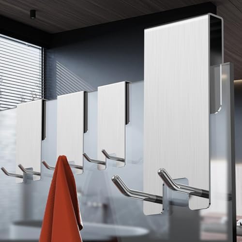 Stainless Steel Glass Shower Towel Hook Set