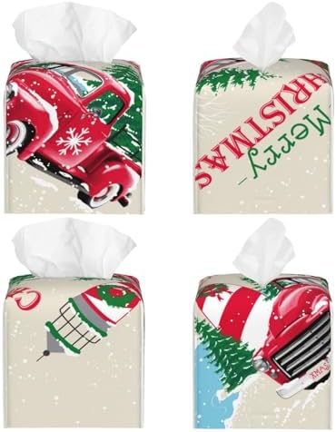 Merry Christmas 1 Print Leather Tissue Box Holder Durable Stylish Solution
