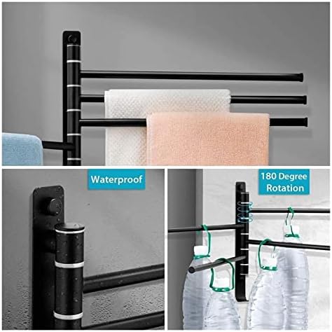 Heavy Duty Towel Rail Organizer 5-Towel Bar - Rust Free Space-Saving