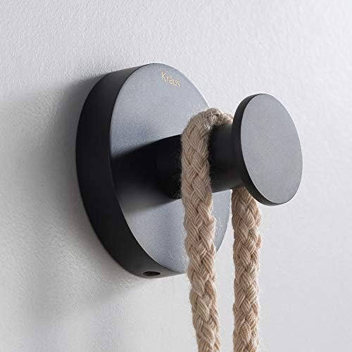 Sturdy Matte Black Bathroom Robe Towel Hook