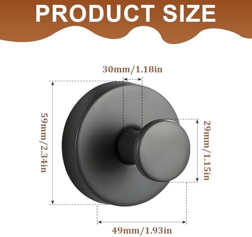 2Pack Suction Cup Towel Hook Set for Bathroom Heavy Duty Compact Design No Drilling Required