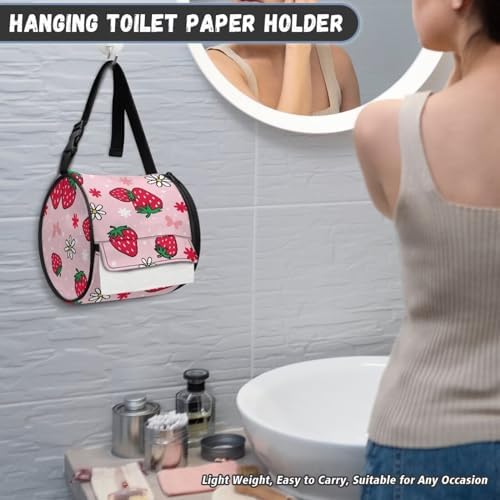 Strawberry Flower Hanging Toilet Paper Holder