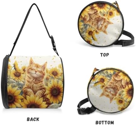 Sunflower Cat Camping Toilet Paper Holder