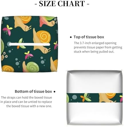 Stunning Snail Butterfly Leather Tissue Box Holder