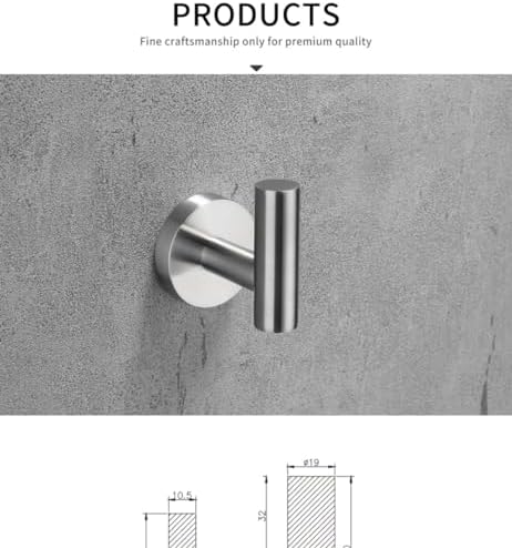 IsolaY brushed stainless steel round wall rack towel clothes hook