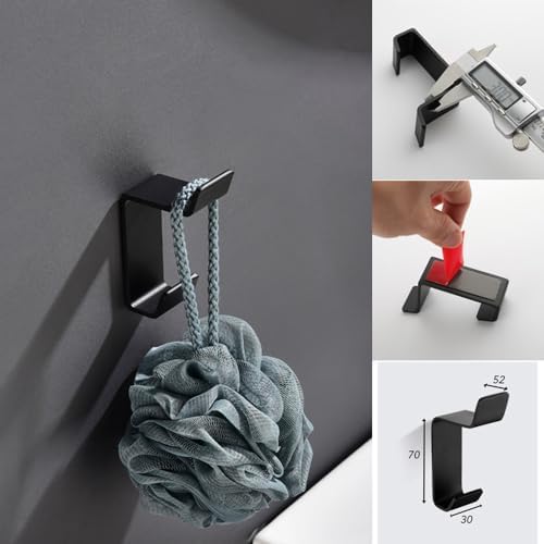 IsolaY Aluminum Bathroom Hardware Set Black Robe Hook Premium Grade Aluminum Alloy Safe Durable
