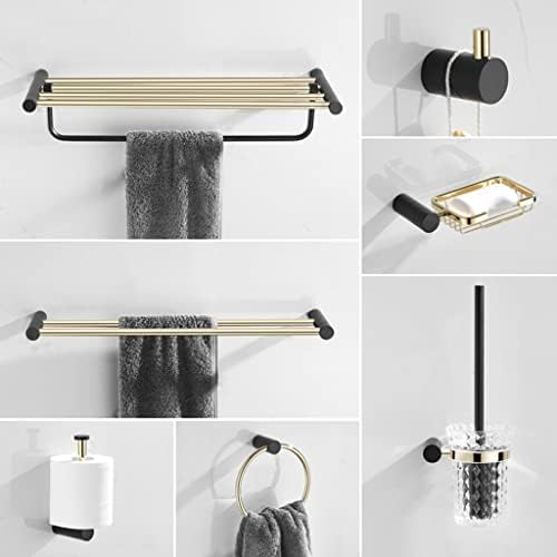 ANNBKA Corner Wall-Mounted Towel Bar Set Space-Saving Towel Holder for Bathroom Bedroom and More