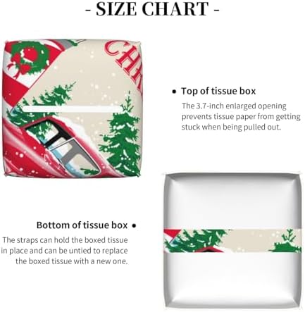 Merry Christmas 1 Print Leather Tissue Box Holder Durable Stylish Solution
