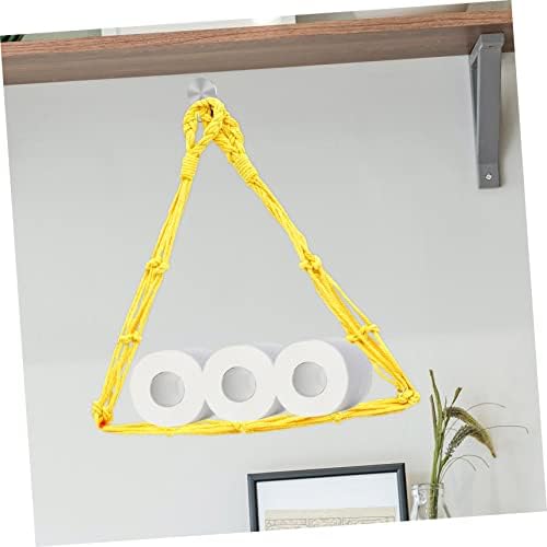 Jojofuny Wall-Mounted Toilet Paper Holder Durable csv Cotton Rope organizer