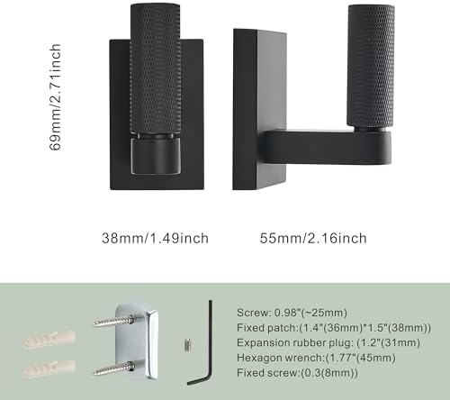 Sturdy Durable 3-Piece Bathroom Towel Hook Set