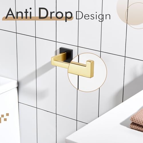 Stainless Steel Wall-Mounted Toilet Paper Holder Matte Black Gold Durable Stylish
