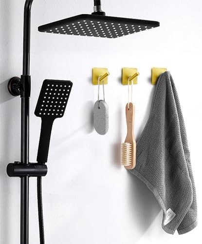 Heavy Duty Adhesive Hooks Set for Bathrooms Kitchen More