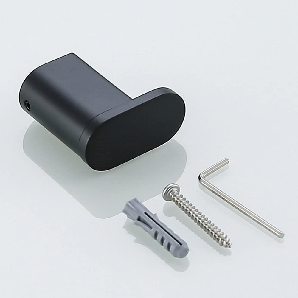 Bathroom Multi-Piece Set Matte Black Towel Toothbrush Holder with Easy Installation