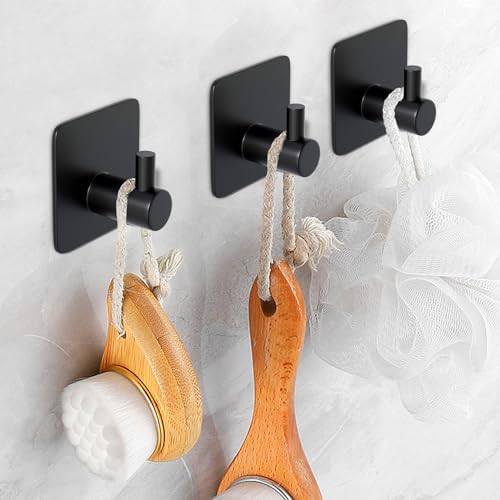ACNISM 4-Piece Stainless Steel Sticky Wall Hangers for Heavy-Duty Use