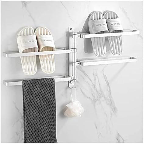 ALDEPO 4-Arm Swivel Towel Bar Aluminum Towel Rail