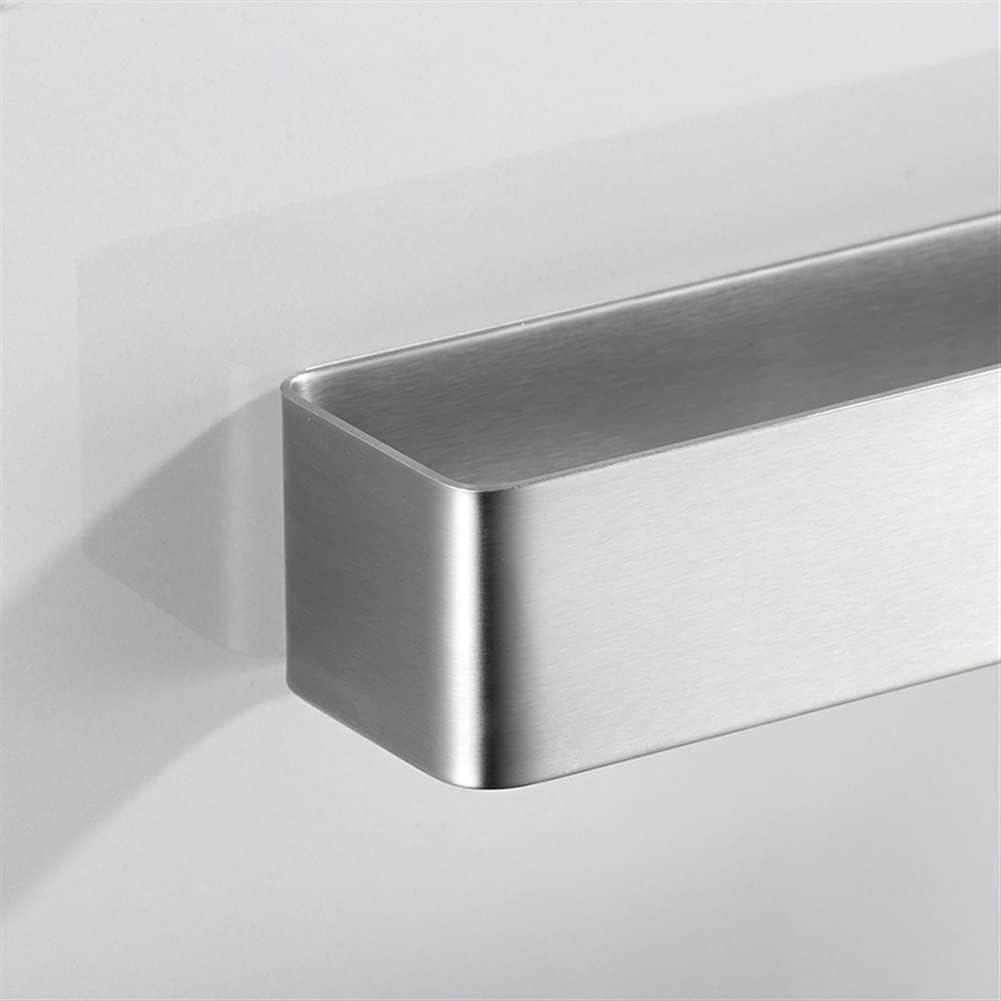 Sturdy Towel Bar with Brushed Stainless Steel Self-Adhesive Wall-Hanging Towel Holder for Bathroom Kitchen Use