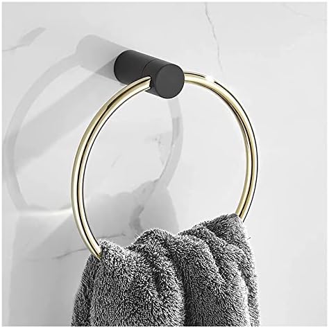 Sturdy Towel Rail Towel Holder for Bathroom with Sleek Round Design Stainless Steel Black Gold Color