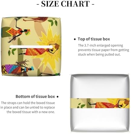 Ethnic African Leather Tissue Box Holder