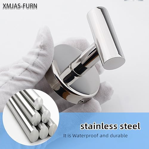 Black 304 Stainless Steel Towel Hook Pair