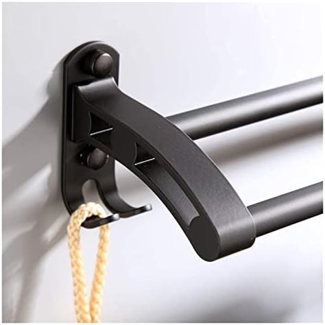 Premium 59cm Double Bar Towel Rail Aluminum Wall-Mounted