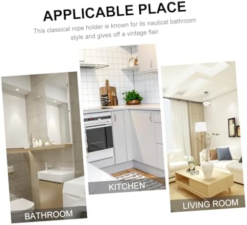 HoliBANNA Retro Toilet Paper Towel Holder with Nautical Rope Decor for Bathroom