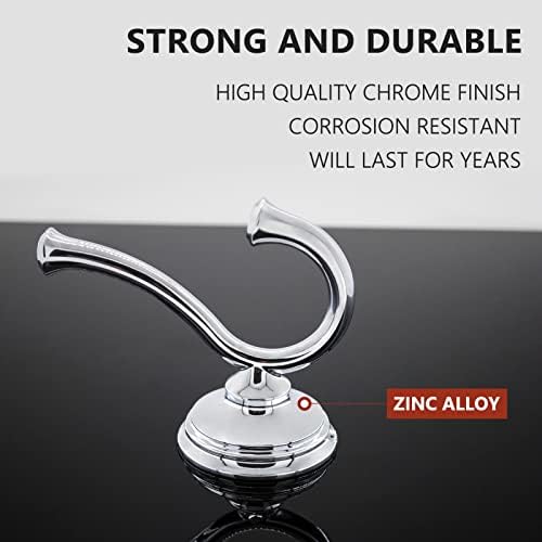Lowcus 79735 Robe Hook Solid Chrome Durable hooks with mounting hardware