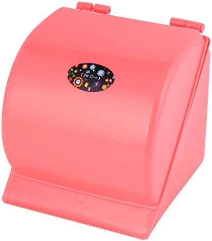 Coral Pink Plastic Bathroom Sticky Toilet Roll Hanger Holder Rack