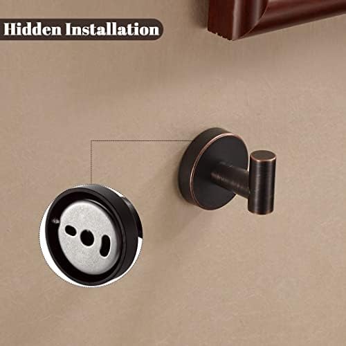 BigBig Home Bronze Robe Hook Oil Rubbed Rust-Proof 6-Pack