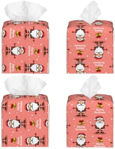 Santa Claus Leather Tissue Box Holder