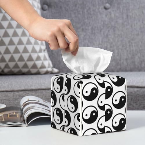 Stylish Leather Tissue Box Holder 52 x 52 x 52