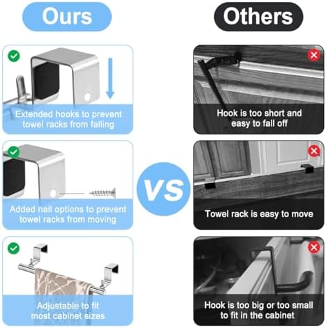 Stainless Steel Over-the-Door Towel Rack