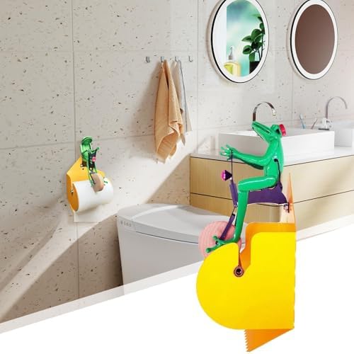 Frog Tissue Holder - Durable Humorous Space-Saving for Bathroom Decor