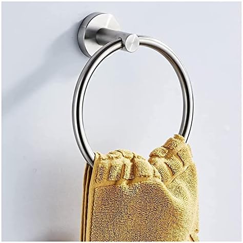 Gold Towel Round Wall-Mounted Towel Holder Stainless Steel Brushed Nickel