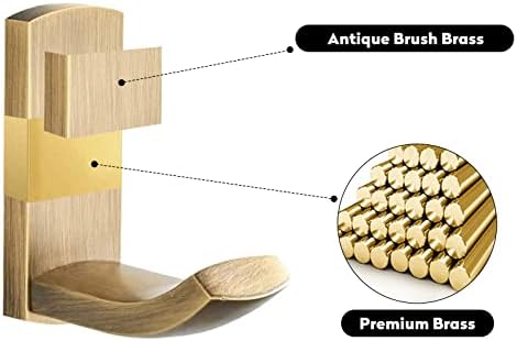 BigBig Home 2-Piece Gold-Coat Brass Towel Hook
