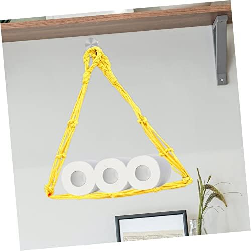 DOITOOL Cotton Rope Toilet Paper Holder BlackMustard