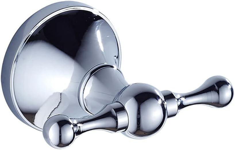 Luxury Chrome Robe Hook Towel Rail Bar Set - Bathroom Hardware Accessories with Tissue Paper Holder