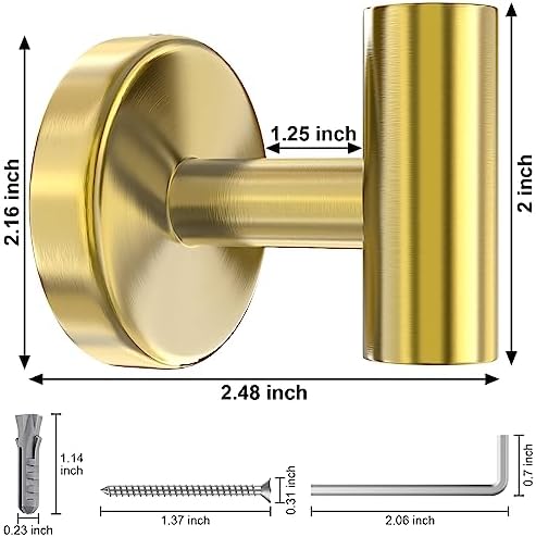Durable Stainless Steel Towel Robe Hooks for Bathroom
