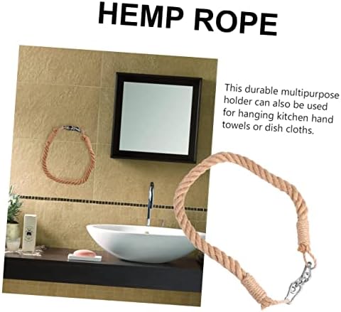 Dont Get Tied Up in the flushed - Jute Rope Towel Holder for Nautical Washrooms