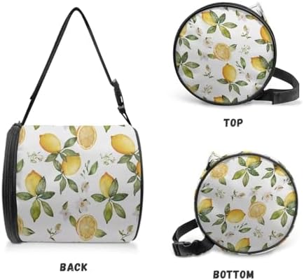 Lemon Print Oxford Fabric Toilet Paper Organizer Bag for Home Bathroom