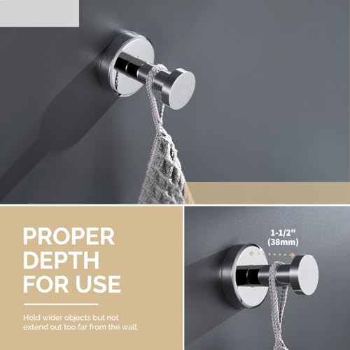 Premium Sus304 Stainless Steel Bath Towel Hook with Polished Chrome Finish