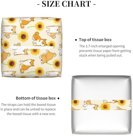 Premium Shiba Inuprint Leather Tissue Box Holder for HomeCar -Long-lasting Durable Design