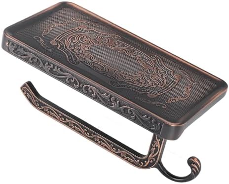 High-Premium Retro Zinc Alloy Toilet Paper Holder for Space-Saving Storage