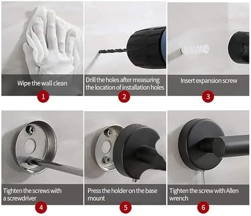 Transform Your Bathroom with Matte Black Towel Bar Holder Set - Durable Space-Saving