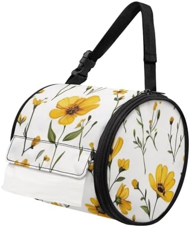 Vibrant toilet paper holder with adjustable straps and anti-stain protection