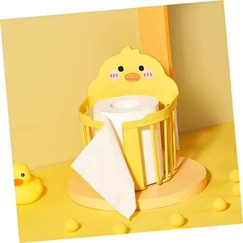 Two-Piece Yellow Paper Towel Holder for Bathroom Storage