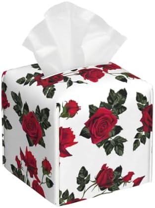 Stylish Rose Flower Tissue Box